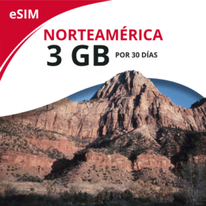 Paquete Norteamérica 3GB x 30 Días