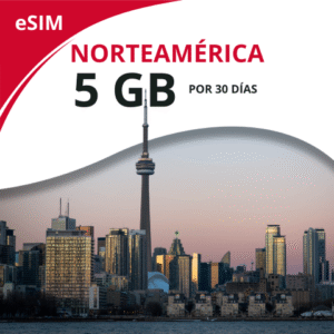 Paquete Norteamérica 5GB x 30 Días