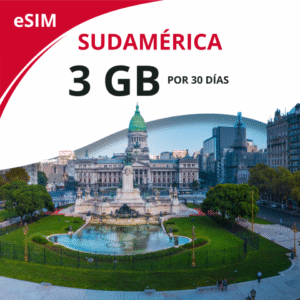 Paquete Sudamérica 3GB x 30 Días
