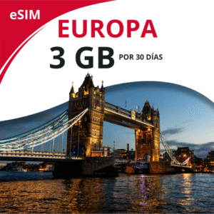 Paquete Europa 3GB x 30 Días