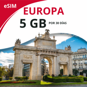 Paquete Europa 5GB x 30 Días